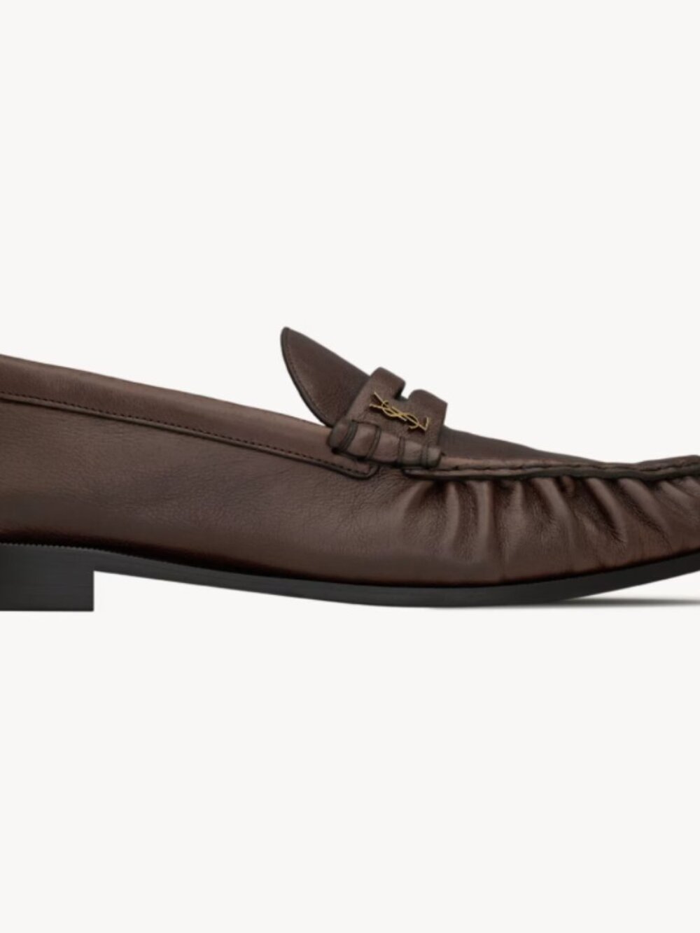 Saint Laurent - PARIS BROWN - LE LOAFER supple in matte leather - 43.5 FR - Picture 9 of 10